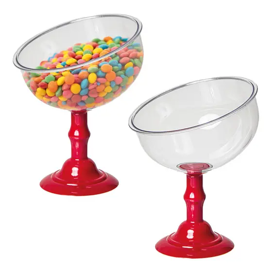 2 Taças Baleiro 450ml Premium Bomboniere Acrílico Elegante Expositor de Balas