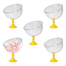 5 Taças Baleiro 1,5L PREMIUM Bomboniere Acrílico Elegante Expositor de Balas