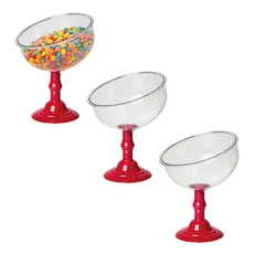 Taça Baleiro 450ml Premium 3pçs Bomboniere Acrílico Elegante