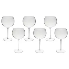 10 Taças Gin Curves 600ml Acrílico Taça Gin Alto Padrão Diversas Cores Taça Acrilico