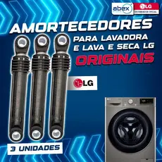 Kit 3 Amortecedores Lava e Seca LG 10kg 11kg 14kg WD1412 WD1403 CV3011 CV5010 4901ER2003A Original