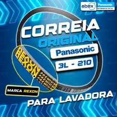 Correia Lavadora Panasonic 14kg 16kg 3L-210 F140 F160 W0412-R5G00-N Preto Novo Nota Fiscal Original
