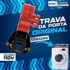 Trava Da Porta Lavadora E Lava E Seca Samsung 127v WD856 WD106 WD10M WD11M DC64-01538B Original