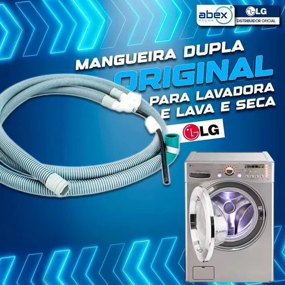 Mangueira De Saída Dupla Lavadora E Lava E Seca LG WD-12596 WD-1250 WD1252 5215ER2002G Original