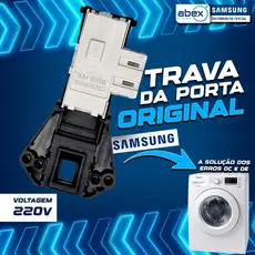 Trava Porta Lavadora Lava E Seca Samsung 220v WD10M WD11M WD103 WD106 WD8854 DC64-01538A Original
