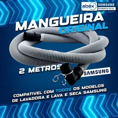 Mangueira De Saida Lavadora Lava E Seca Samsung 2 Metros 20mm DC97-02250F Novo Nota Fiscal Original