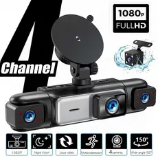 4 Canais 360 ° Girar Dash Cam 1080P Câmera De Carro Visão Noturna Monitor De Estacionamento G-Sensor Dashcam