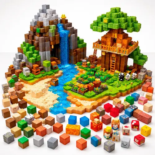 Kit Cubos Magnéticos Construção 100 Peças Blocos de Montar Infantil