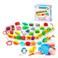 Brinquedo de Alinhavo Infantil e Educativo - Trabalha a Coordenação Motora - Brinquedo Montessori