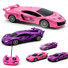 Brinquedo Carrinho Controle Remoto Feminino Super Rápido Rosa Com Luz
