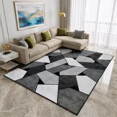 Tapete Para Sala Quarto Escritório Estampado De Luxo Com Antiderrapante - Sem Pelo, Fácil Lavagem