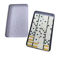 Jogo de Dominó com Caixa de Alumínio Premium – Clássico, Durável e Moderno 28 Peças
