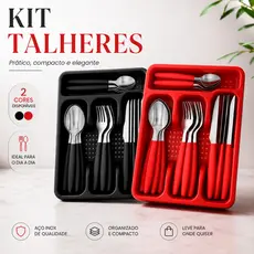 Jogo Talheres Conjunto 25 Peças Inox Faqueiro Facas Porta Talher Garfo Colher Organizador Suporte