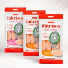 Snack Cremoso Nutrisco Petisco para Gatos 14g Sabores Variados 4 Tubos Pet 56g