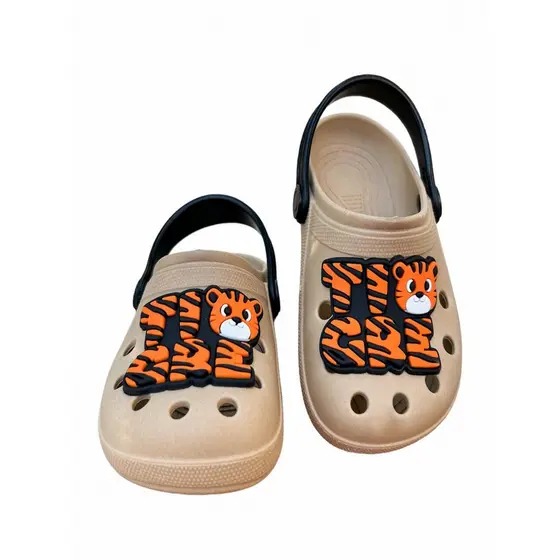 Babuche Infantil Sandália Papete Menino Tigre Bebe Leve Macio Emborrachado Confortavel