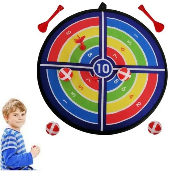 brinquedo jogo de dardos alvo gruda com velcro macio infantil 2 bolas 2 dardos tabuleiro jogo 36cm