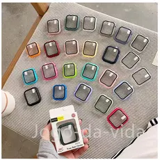 Case Capa à prova d'água de vidro Anti-riscos anti-queda para apple watch ultra Series 4 5 6 7 8 9 38 40 41 42 44 45 49M