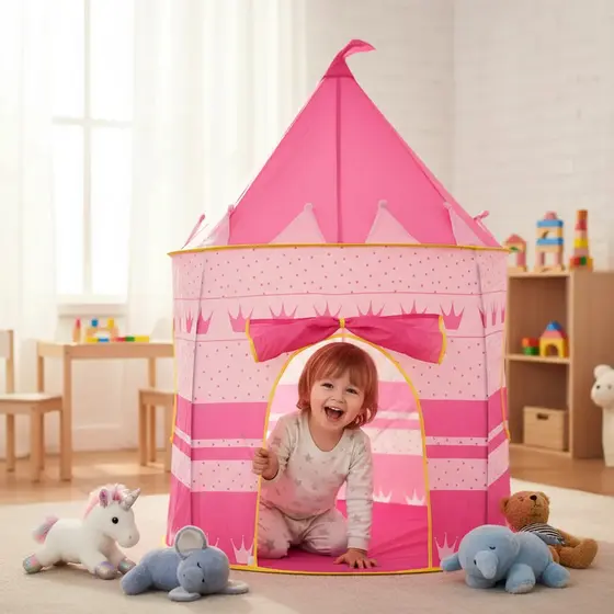 Barraca Infantil Castelinho Tenda Cabana Casinha Diversao Quarto Montagem Rapida Dobravel Portatil