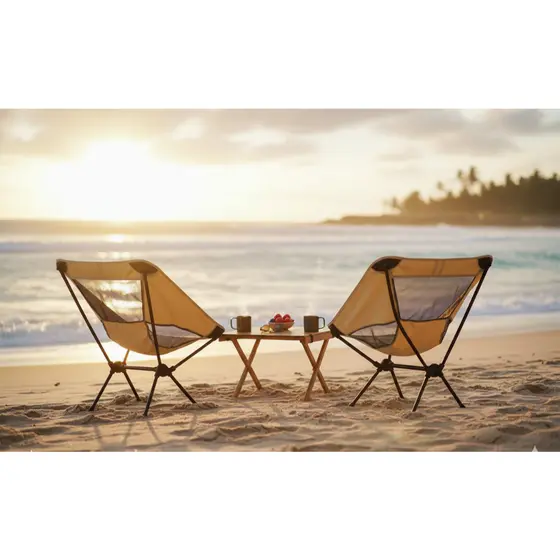 Cadeira Dobrável Camping Portátil Ergonômica Conforto Alumínio Tela Respirável Cor Sortida