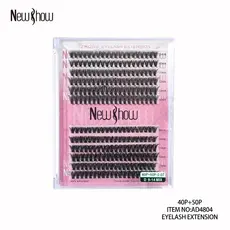 NewShow Cílios Postiços Tufo Volume 12P/20P/30P/40P/50P  D Curl Mix 9-14mm - Extensão Profissional