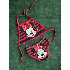 Biquini Menina Infantil Temático 2 Peças Minnie Vermelho
