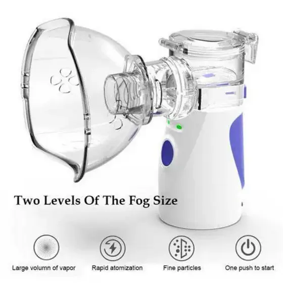 Nebulizador Inalador Ultrassônico Portátil Usb Bivolt Adulto E Infantil