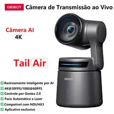 OBSBOT Tail Air 4k Webcam 60fps Ai Tracking Câmera Adequado para Fotógrafos Profissionais