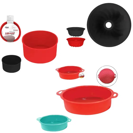 FORMA DE SILICONE 14 CM OU 24 CM  FORMA DE BOLO FORMA DE PÃO