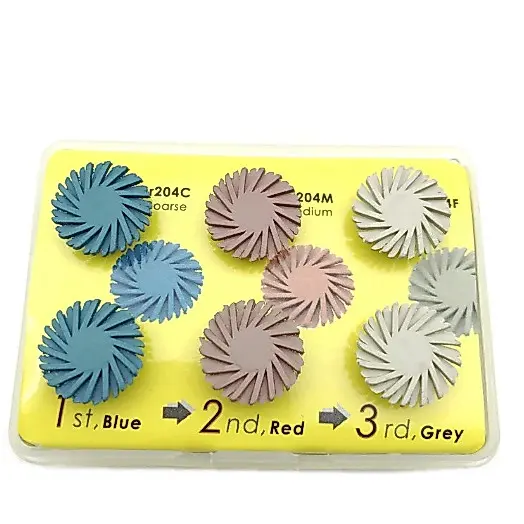 1 Conjunto = 6 Peças Sistema De Diamante De Disco De Polimento De Resina Composta 3 Cores