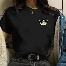 Camiseta Docinho feminina preta de algodão T-Shirt Promoção