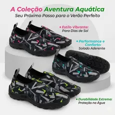Sapatilha Aquatica Neoprene Tenis Hibrido Nautico Praia Cachoeira Antderrapante Proteção Confortavel