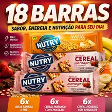 KIT 18 BARRAS DE CEREAL NUTRY SORTIDAS – SABOR, ENERGIA E PRATICIDADE PARA O SEU DIA!