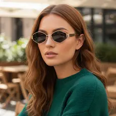 Óculos de Sol Feminino Moda Retrô Proteção UV Lente Premium