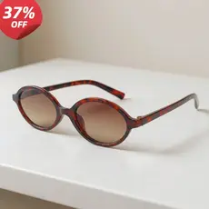 Óculos de Sol Feminino Ovais Coreano Retrô Vintage Armação Redonda Moda Blogueira Estiloso