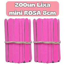 Mini Lixa ROSA 8cm Descartável para Manicure Pedicure Estética Salão de Beleza Spá