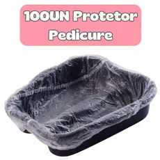 Kit 100UN Protetor Plástico Bacia PEDICURE para Salão de Beleza Clinica de Estética Higipratic