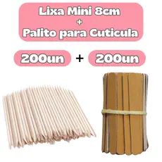 Mini Lixas PARDAS + PALITOS Cutícula Higiene Salão Nail Design
