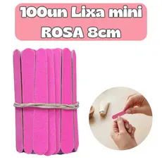 Lixa MINI ROSA 8Cm Salão de Beleza Spá Estética Cutícula Clinicas Manicure Pedicure Descartável
