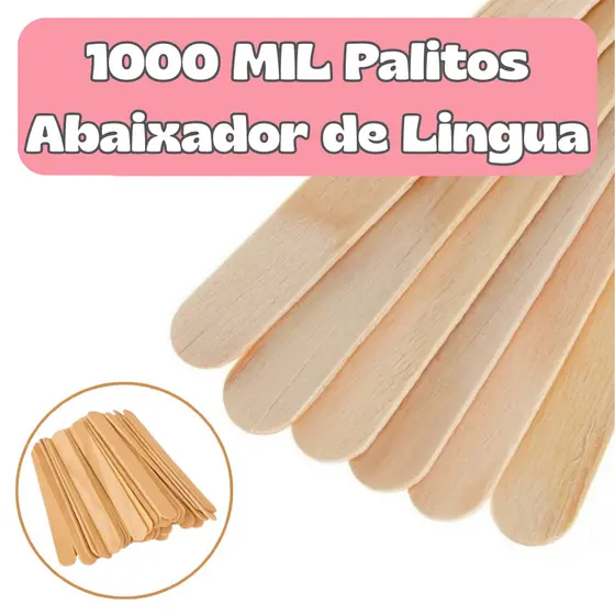 Palito Abaixador De Língua Madeira Descartável