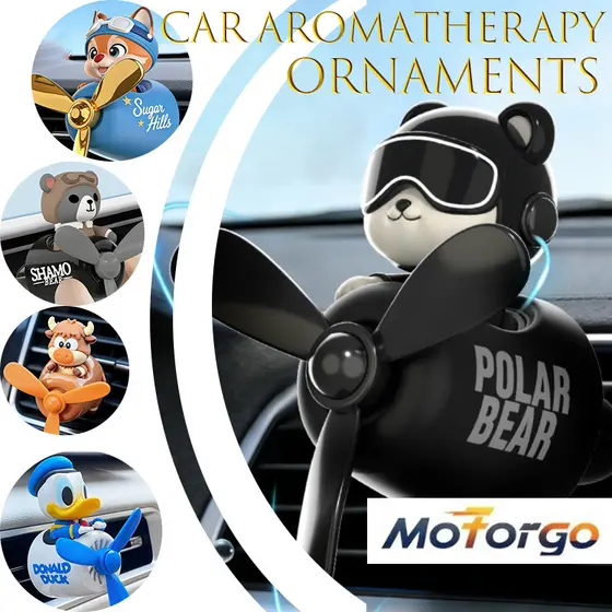 Piloto Urso Carro Ambientador Aroma Ventilação Clipe DIY Perfume Ornamento Perfumado Difusor Acessório Para Saída De Ar