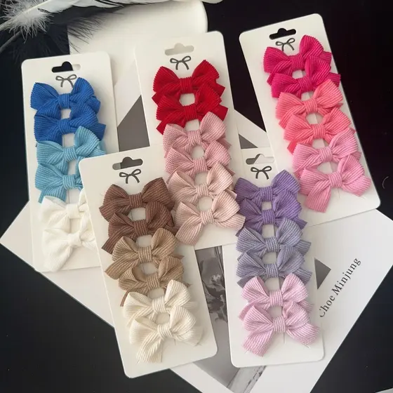 6 Pçs/set Meninas Princesa Grampos De Cabelo Coloridos Laços Nylon Seguro Crianças Acessórios Do Bebê