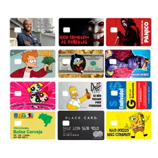Kit  Cartela Adesivos Cartão Crédito Debito Personalizado com sua ideia