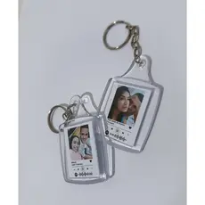Kit 2 Chaveiros Acrílico Spotify Personalizado com foto 3x4