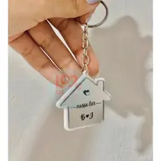 🔑🏠 Chaveiro Nosso Lar Personalizado – Acrílico | Presente para Casal