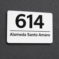 Placa de Número Residencial Personalizada | Casa Apartamento Empresa | Placa de Endereço