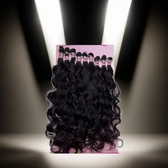 Peruca Cabelo Ondulado 100% Orgânico - 9Telas 75cm 300gr Karolina YAN HAIR