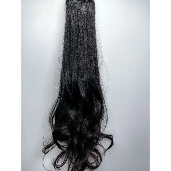 YANHAIR Aplique Rabo de Cavalo Cacheado Orgânico  70CM PTW002