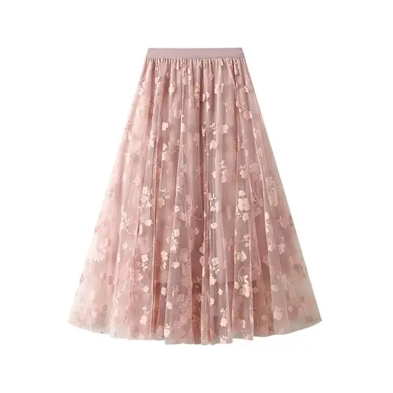 SAIA longo de tule plus size feminino,  forro, elástico, elegante e estiloso.