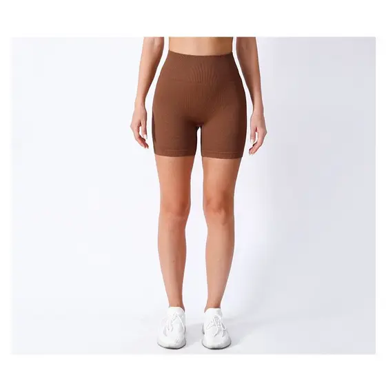 Short Esportiva Fitness Yoga Feminina Cintura Alta Elástica
