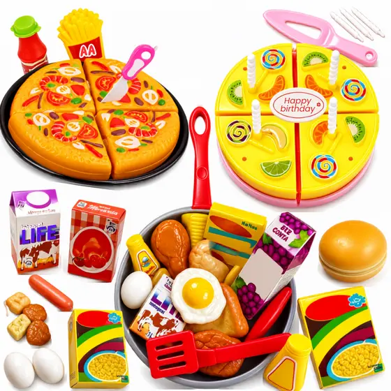 Brinquedo Comidinhas Infantil Crec Crec Bolo Cozinha Infantil Menina 32 Peças Presente Criança